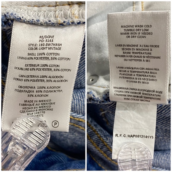 Re/Done 70’s High Rise Shorts [1297] - Picture 10 of 11